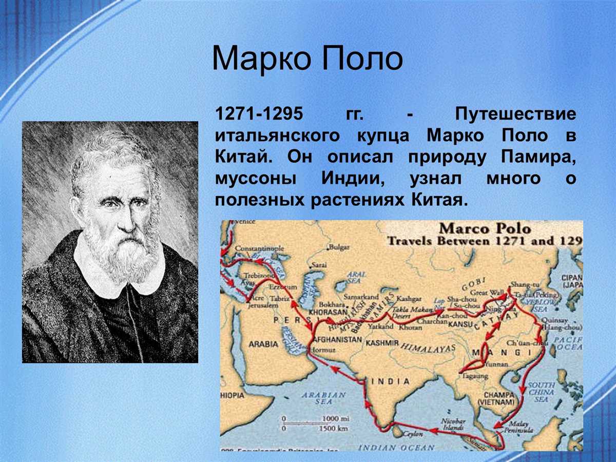 Путешествия в далекие страны: Марко Поло и его приключения